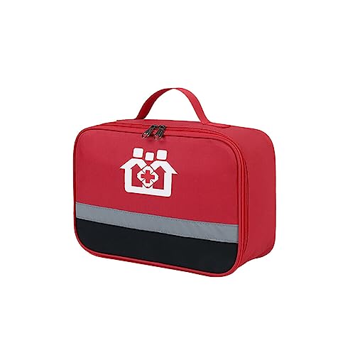First Aid Bag - First Aid Kit Bag Empty for Home Outdoor Travel Camping Hiking Activities - Mini Empty Medical Storage Bag Portable Emergency Pouch Medicine Bag (M Red)