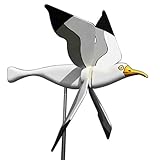 【Hermosa apariencia】 El molino de viento para exteriores tiene la forma de un pájaro más hermoso y un color más delicado. Presenta un diseño decorativo en forma de pájaro con alas de pájaro de metal arremolinadas.
