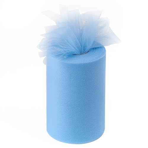 white tulle fabric rolls 6 inch by 100 yards 300 feet tulle roll spool fabric for diy tutu skirt baby shower birthday party wedding decorations christmas craft supplies white