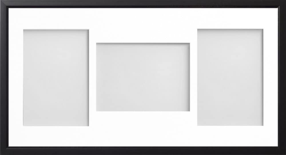 Frame Company Drayton Multi Aperture Photo Frame, Black, 20x10 for 7x5 inch (x3 PLP)
