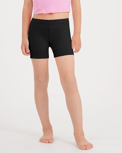 booph 5 pack girls bike shorts cotton cartwheel shorts for dance amp under dresses