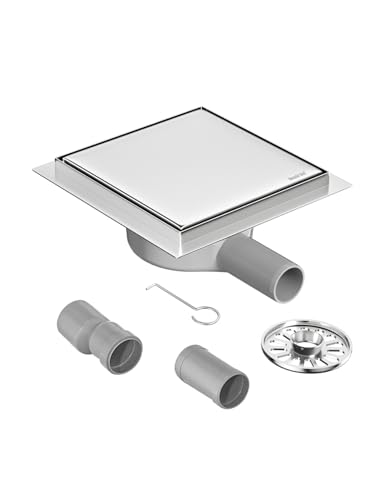 Neodrain Duschrinne Quadratisch Edelstahl Bodenablauf mit 360° Siphon...