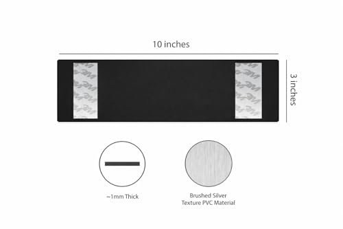 Image of Brushed Silver PVC Office Sign with Double-Sided Tape | Durable 10x3 Inch Signage for Clinics, Malls, Gyms & Hospitals - Available in Silver & Gold (Brushed Silver, Reception)