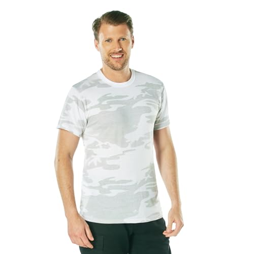 Rothco Camo T-Shirt - Rugged Camouflage Short Sleeve Tee Built for Outdoor Adventure - White Camo - X-Large