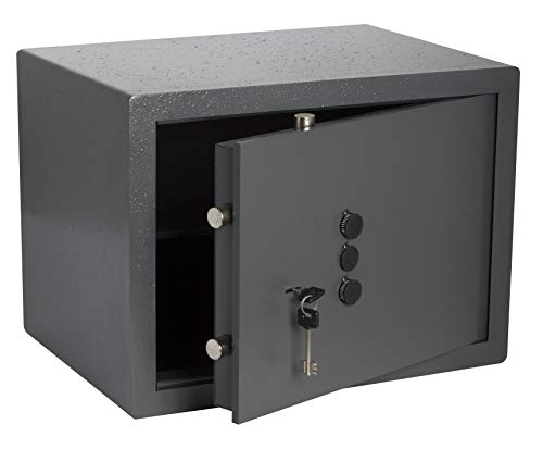 Bricard 82534 Coffre-Fort à Clé + Boutons 36x40x30cm à Poser - 24kg - 19, 7L, Noir