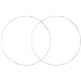 Very Thin Endless Hoops, 60mm 2 3/8" Silver Tone in Silver Tone