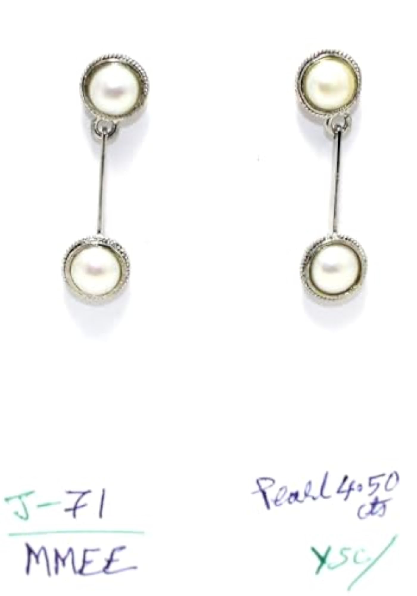 Women's 925 Sterling Silver Dangle Earrings with Natural Freshwater Pearl