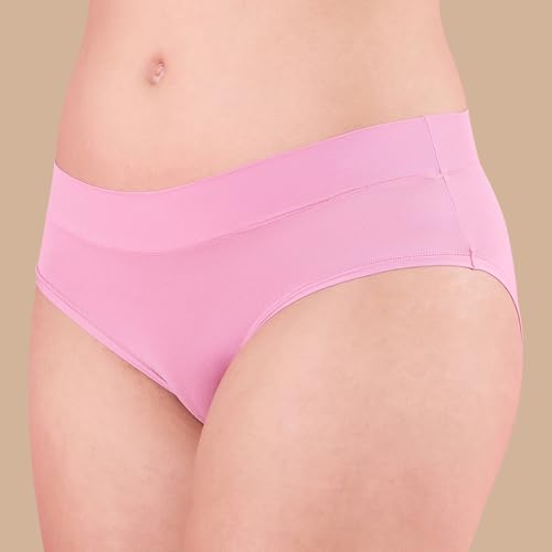 Image of NYKD Women's Ultimate Comfort and Flexibility: Elastic-Free Stretch Panties that Adapt and Delight, Mark-Free Waistband | Slip On | Mid Waist | Full Coverage | Solid - NYP342