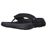 Skechers Men's Gowalk 5-Performance Walking Flip-Flop Sandal, Black, 11 M US