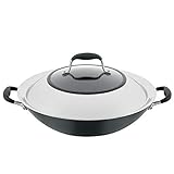 Anolon Advanced Home Hard-Anodized Nonstick Open Stock Cookware- Woks (14-Inch Covered Wok, Onyx)