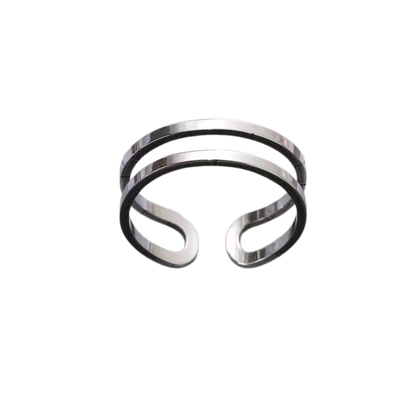 carl vinson Unisex Minimalist Niche Ring Set Stackable Geometric Finger Bands Fashionable Plain Metal Rings Jewelry Accessories for Men Women and Girls-picture-8