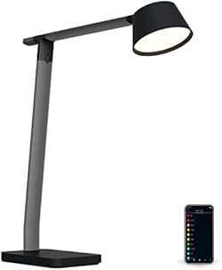 BLACK+DECKER Verve Designer Smart Desk Lamp, Works with Alexa, Auto-Circadian Mode, True White LED + Color Amb