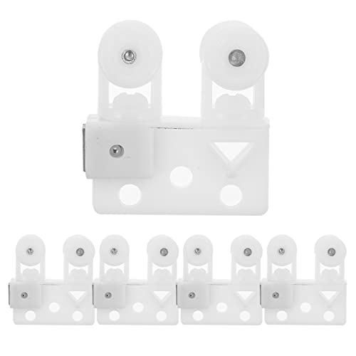 Homoyoyo 5paia Magnetic Curtain Track Gliders Rotatable Sliding Wheel for Electric Curtains Easy to Install Home Accessories