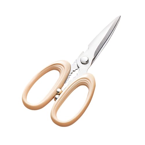 MUELODSIC Tijeras de Cocina de Acero Inoxidable para Huesos Corte Rápido y Ergonómico para Carne y Aves Herramienta Doméstica Multifunción Beige