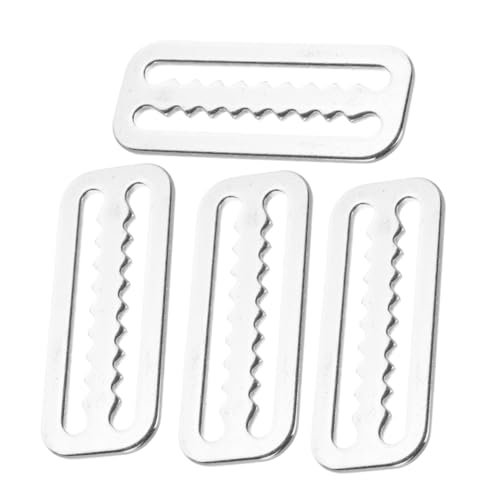 POPETPOP 4pcs Stainless Steel Diving Weight Belt Buckle Durable Anti-Slip Clips for Snorkeling and Water Sports Reliable Scuba Retainers Serrated Design for Secure Fit