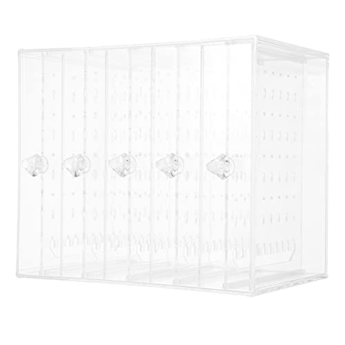 Boîte de rangement transparente plastique 5 tiroirs verticaux boucles d'oreilles