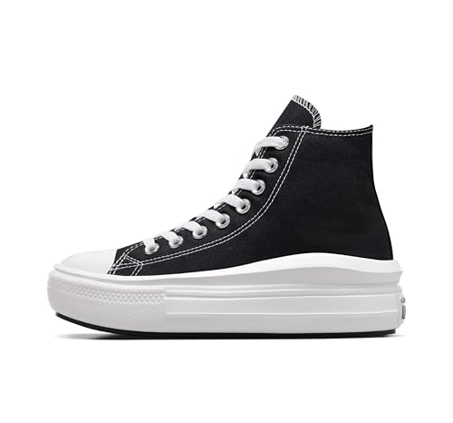 Converse Converse Women's Chuck Taylor All Star Move Platform HI, Black/Natural Ivory/White, 8.5