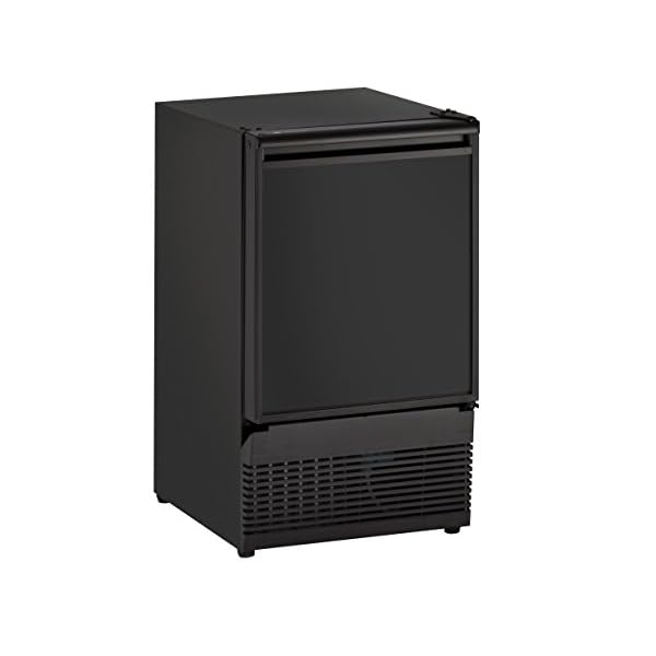 ULINE UBI98B00A Undercounter Crescent Ice Maker, 15 inch, Black Mini