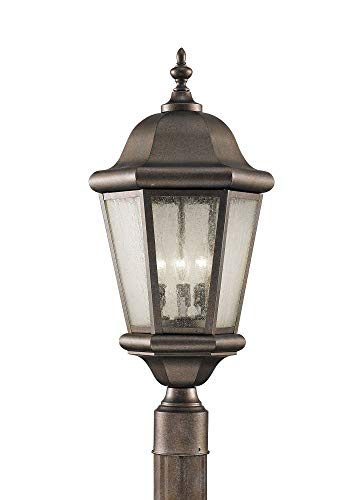 Sea Gull Lighting Ol5907Cb Martinsville Outdoor Post Lantern Outside Fixture, Three - Light, Corinthian Bronze #TOP29