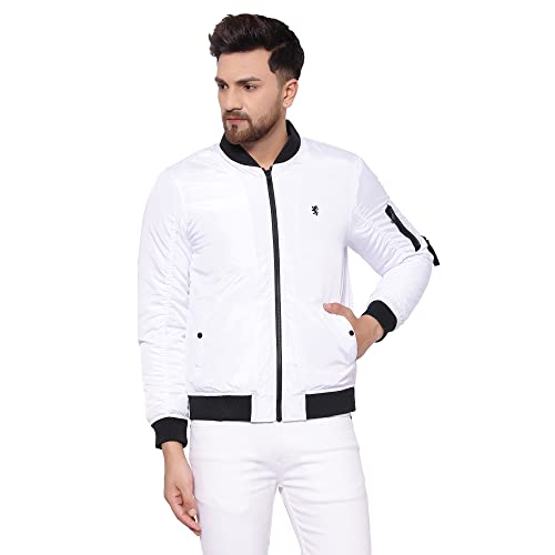 Image of Red Tape Men White Bomber Jacket