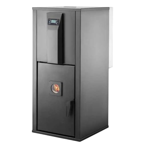 EIDER BIOMASA – Caldaia a pellet TOTAL POWER 35 – 35 kW – Alta Efficienza 92% – Tramoggia 60 kg – Serbatoio 50 L – Autopulizia automatica – Riscaldamento Centrale – Classe Energetica A+ – 141 x 62 x
