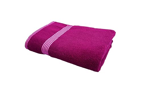 Image of Space Fly Cotton Towels for Bath | 600 GSM Bath Towel | Luxury Towel for Bath | Body Towel for Men | Towel for Bath Women | Towel for Bath Large Size Men | Bath Towels for Women (Magenta)