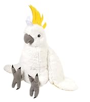 Wild Republic Sulphur Crested Cockatoo, Stuffed Animal, Plush Toy, Gifts for Kids, Cuddlekins, 12" (10925)