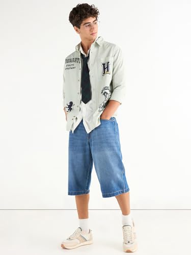 Chemise régulière imprimé graphique homme mode décontractée