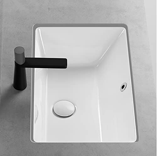 Sounor Sn2407 21-Inch Rectangle Under Mount Sink Bathroom Undermount Vanity Basin With Overflow White #TOP1