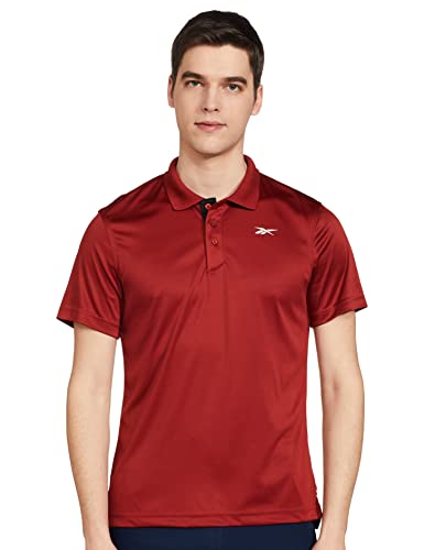 Image of Reebok Men's Solid Slim Fit Polo Shirt