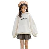 [JPバレンタインデー] 子供服 トップス キッズ ガールズ パーカー 女の子 プルオーバー 長袖 フード付き ポケット付き 英文字付き 人気 可愛い カジュアル 韓国風 普段着 通学 通園 厚め 春秋冬 (ベージュ,150)