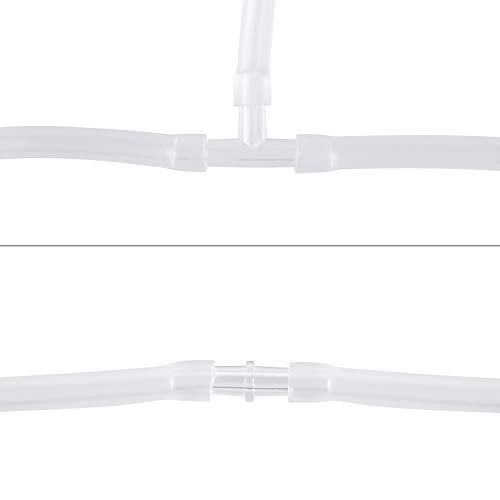 Image of Pawfly 20 Pack Aquarium Air Valve Connector White Plastic Inline Tubing, 3-Way T & Straight
