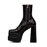100% Vegan friendly LAMODA Damen Crybaby Ankle Boot, Black Pu, 38 EU
