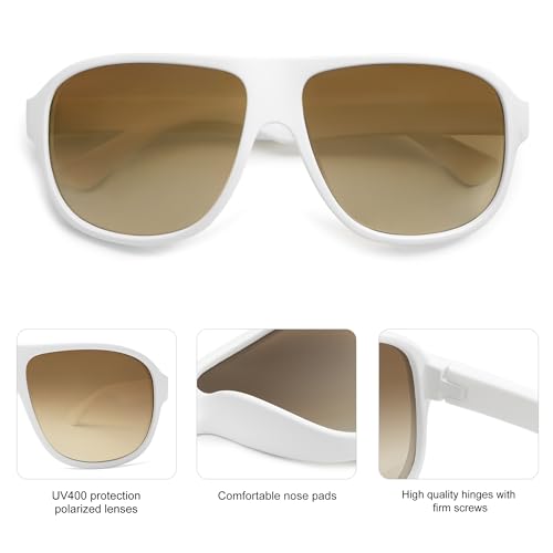 SOJOS Trendy Floating Polarized Aviator Sports Sunglasses for Women Men,Retro Shades for Fishing Surfing Boating SJ23364
