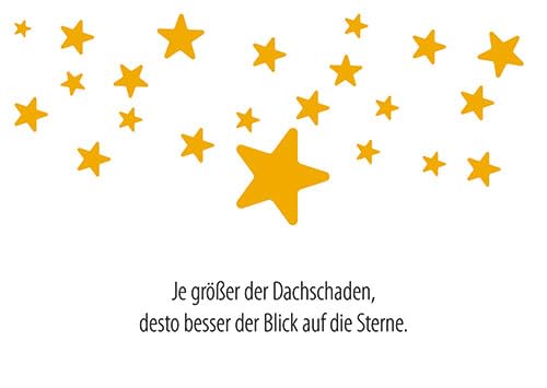 Modern Times Postkarten Set – 3er Goldkarten Mit Spruch „JE GRÖSSER DER DACHSCHADEN“ Für Liebe & Fun
