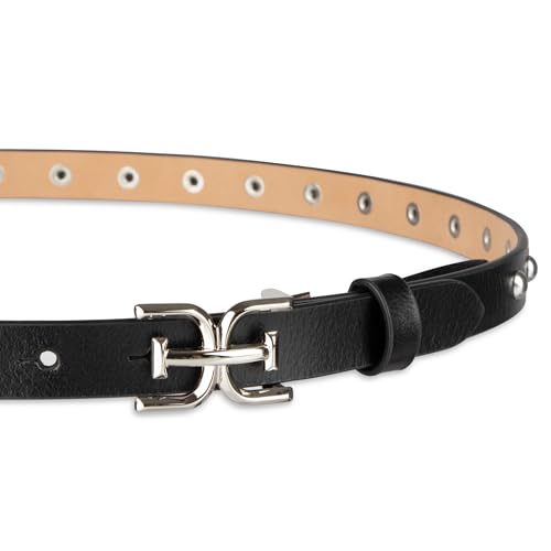 Sam Edelman womens Logo Plaque Studded Skinny Dress Belt3