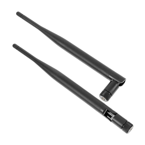 HOMSFOU Antena De Barra De Pegamento con Rosca Interna Aguja Interna Conector SMA Tarjeta WiFi Antena De Alta Ganancia De 08 G Adaptador WiFi De 24 G Y 58 G Color Negro Metálico