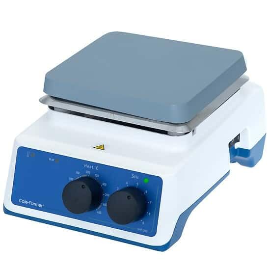 Cole-Parmer SHP-200-S-120 Stuart Undergrad Analog Stirring Hot Plate, 6" x 6", Aluminum; 120 VAC