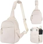 K&F Concept Camera Sling Bag Small Crossbody Camera Case DSLR/SLR Cute Compact Shoulder Photography Bags for Photographers-Beige