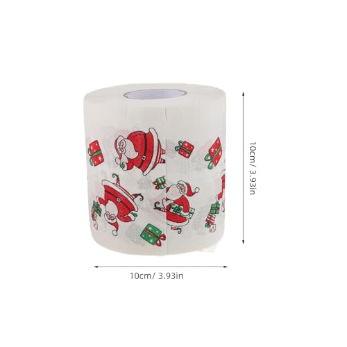 Toalla de invitados navideña en rollo de papel decorativo de Papá Noel para regalar 3