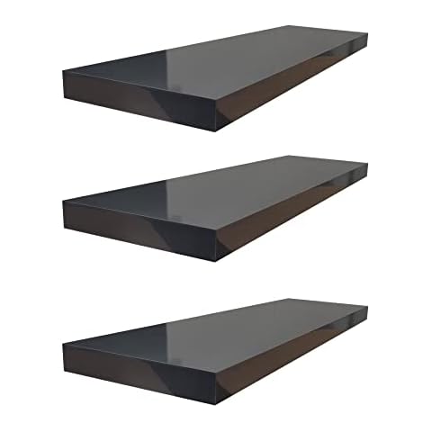 Roseley Set of 3 High Gloss Floating Shelves Cover