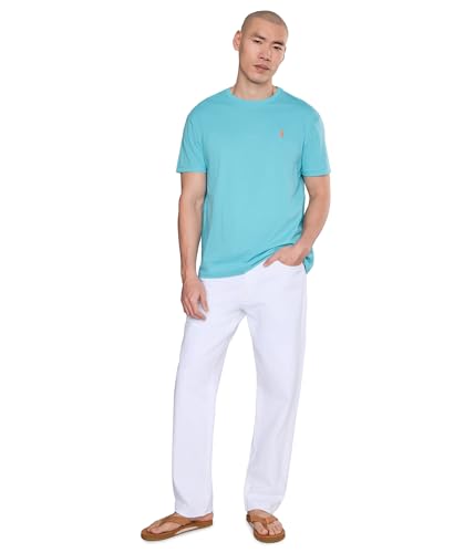 Image of POLO RALPH LAUREN, Men's, Classic Fit Jersey Crewneck T-Shirt, Perfect Turquoise, X-Large