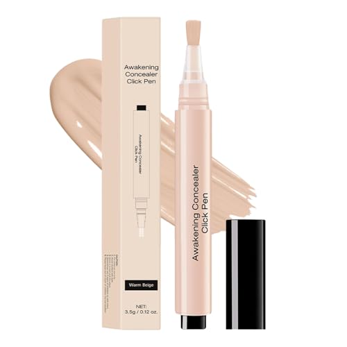 Concealer Pen - 3.5g Vegan & Cruelty-Free Dark Circle Corrector, Caffeine-Infused Brightening Stick for Under Eye Bags, Portable Cover Makeup Pen-Accurately Covers Dark Circles(#2 Warm Beige)