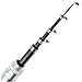 1PC Pen Fishing Pole Mini Pocket Fishing Rod Portable Telescopic Pocket Fishing Pole Fishing Accessory (Black),Fishing Gear