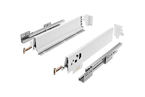 GTV - Modern Box Cajón, Cierre Silencioso, Carga hasta 40 kg, Instalación Sencilla, Sistema de Cajones, Sincronización del Recorrido de las Guías
