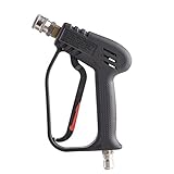 Clean Strike Pressure Washer Trigger Spray Gun, Max 4000 PSI/7-GPM, with Stainless Steel Quick Connect 3/8" Inlet Plug and 1/4" Coupler Outlet for Easy Spray Tip, Foam Cannon, and Hose Attachments
