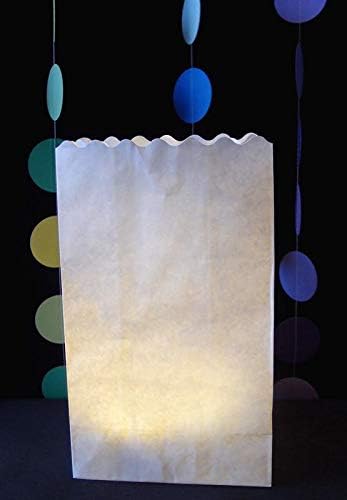 Quasimoon PaperLanternStore.com White Paper Luminaries/Luminary Lantern Bags Path Lighting (10 Pack)