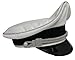 WW2 German Desert SS Officer Hat Cap Visor Replica, Black and Gray 61cm