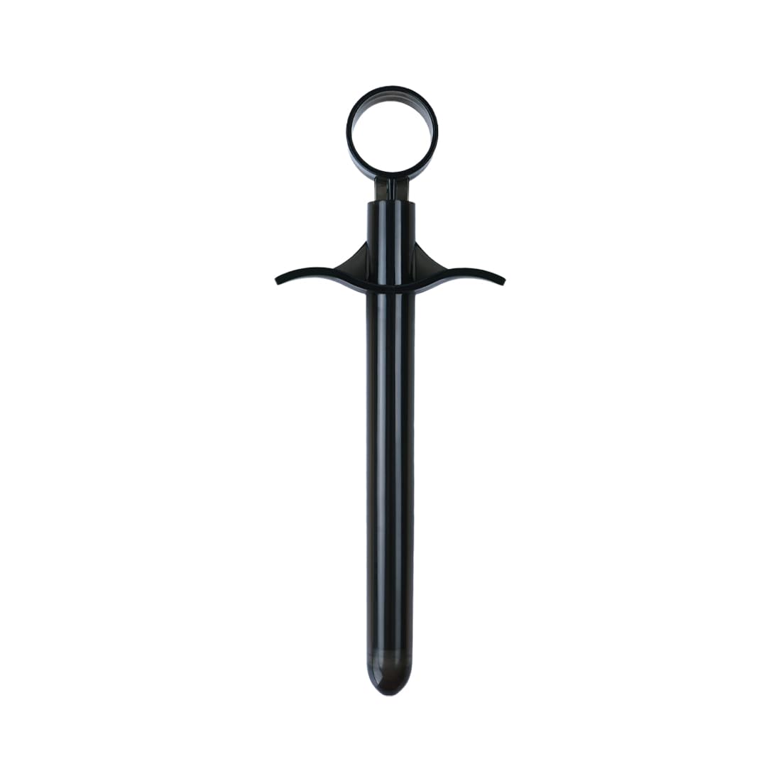 NHQZ Siringa Lubrificante Riutilizzabile,Applicatore Lubrificante,Lubrificante Portatile Applicatore,Vaginale Siringa Aiuti Strumenti,Con Anello Di Trazione E Presa Per Le Dita,Nero, 1 pezzo