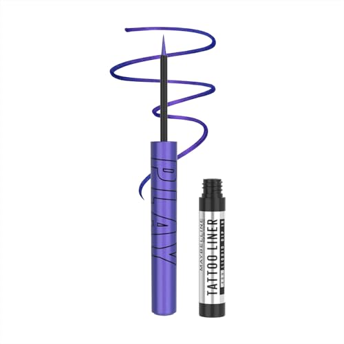 Image of Maybelline New York Tattoo Play Metallic Blue Liquid Eyeliner, Metallic | Longwear Waterproof Eyeliner, 2.1ml